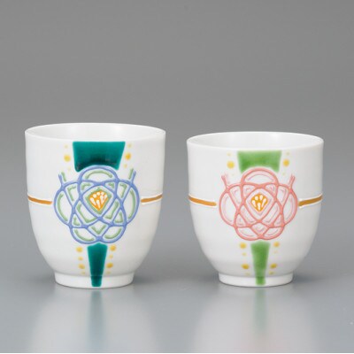 組湯呑　水引梅