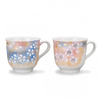 ペアマグカップ　花の舞