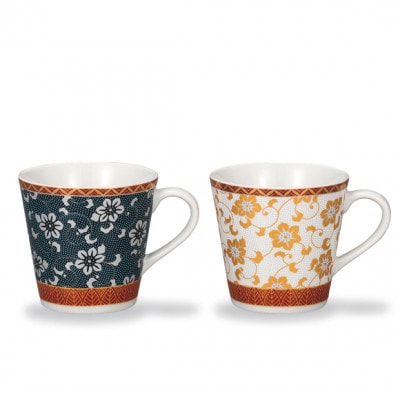 ペアマグカップ　鉄仙紋