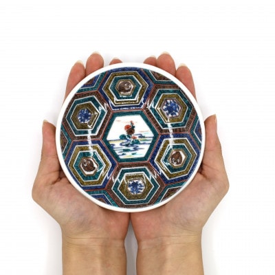 九谷焼　4号皿揃(6P) 古九谷名品6選(6枚組)