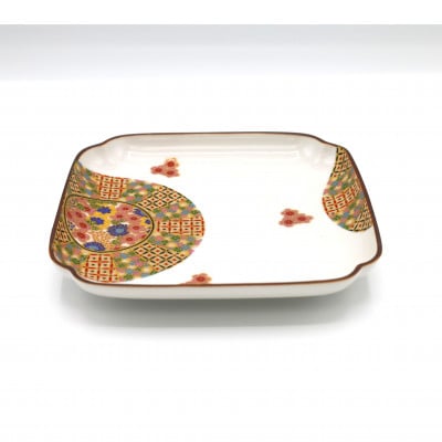 九谷焼　5.2号皿揃・小紋花詰(5枚組)