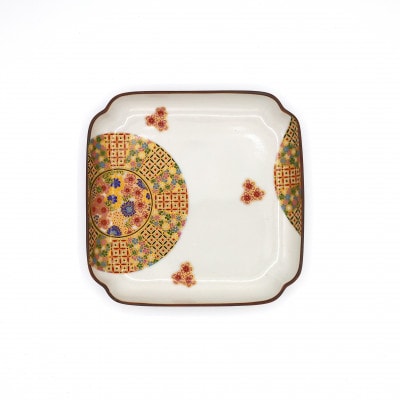 九谷焼　5.2号皿揃・小紋花詰(5枚組)