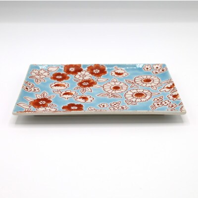 九谷焼　5.2号皿揃・フラワーシャワー(5枚組)