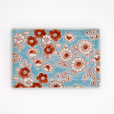 九谷焼　5.2号皿揃・フラワーシャワー(5枚組)