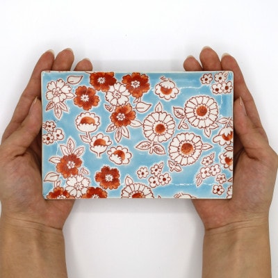 九谷焼　5.2号皿揃・フラワーシャワー(5枚組)