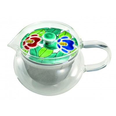 九谷焼　九谷和ポットNAGOMI POT・色絵椿