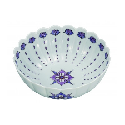 九谷焼 5.2号鉢・花菱文　新田智子作