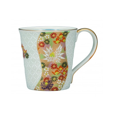 九谷焼 マグカップ・七宝金花詰