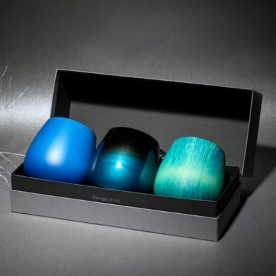【THE EASTON】能登ヒバタンブラー ラウンドタイプ 3点セット 輪島塗 山中塗 越前塗
