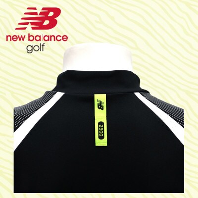 ニューバランスゴルフ　ウェア　モックネックシャツ　メンズ　UVカット　半袖　Lサイズ　ブラック