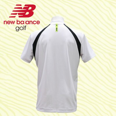 ニューバランスゴルフ　ウェア　モックネックシャツ　メンズ　UVカット　半袖　Mサイズ　ホワイト