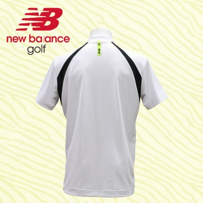 ニューバランスゴルフ　ウェア　モックネックシャツ　メンズ　UVカット　半袖　Lサイズ　ホワイト