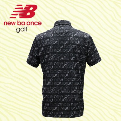 ニューバランスゴルフ　ロゴウェア　ポロシャツ　メンズ　通気性　半袖　Mサイズ　ブラック
