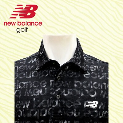 ニューバランスゴルフ　ロゴウェア　ポロシャツ　メンズ　通気性　半袖　3Lサイズ　ブラック