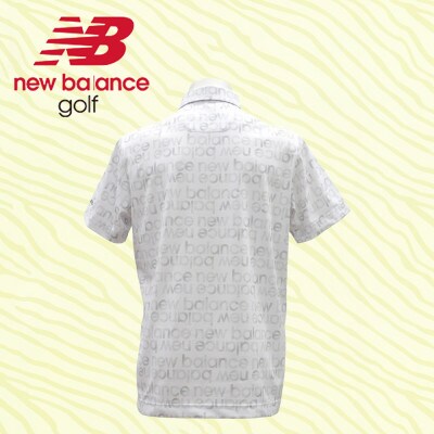 ニューバランスゴルフ　ロゴウェア　ポロシャツ　メンズ　通気性　半袖　Mサイズ　ホワイト