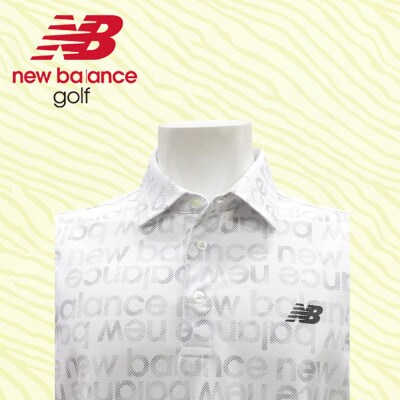 ニューバランスゴルフ　ロゴウェア　ポロシャツ　メンズ　通気性　半袖　Lサイズ　ホワイト