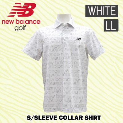 ニューバランスゴルフ　ロゴウェア　ポロシャツ　メンズ　通気性　半袖　LLサイズ　ホワイト