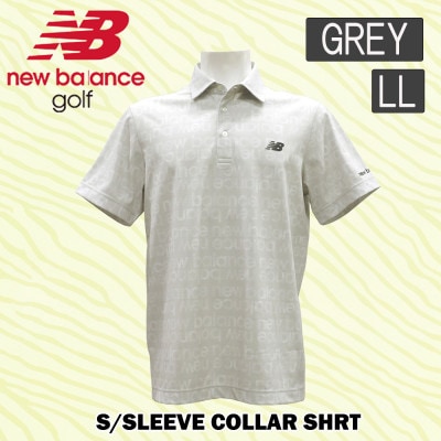 ニューバランスゴルフ　ロゴウェア　ポロシャツ　メンズ　通気性　半袖　LLサイズ　グレー