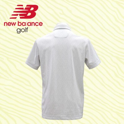 ニューバランスゴルフ　ジオメトリック　ウェア　ポロシャツ　メンズ　通気性　半袖　Mサイズ　グレー