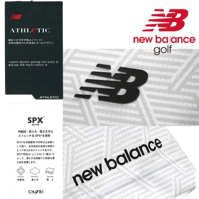 ニューバランスゴルフ　ジオメトリック　ウェア　ポロシャツ　メンズ　通気性　半袖　Lサイズ　グレー