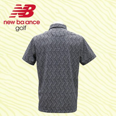 ニューバランスゴルフ　ロゴウェア　ポロシャツ　メンズ　通気性　半袖　LLサイズ　ブラック