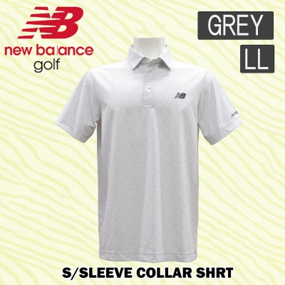 ニューバランスゴルフ　ジオメトリック　ウェア　ポロシャツ　メンズ　通気性　半袖　LLサイズ　グレー