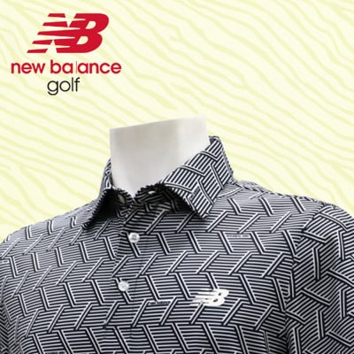 ニューバランスゴルフ　ロゴウェア　ポロシャツ　メンズ　通気性　半袖　3Lサイズ　ブラック