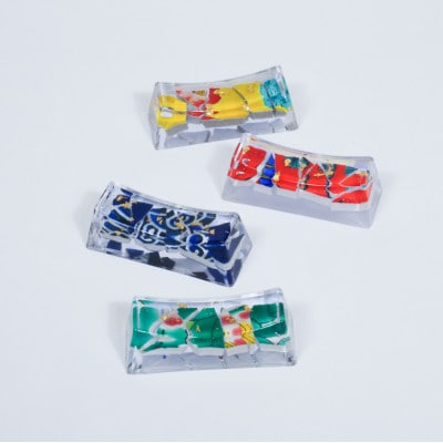 九谷焼のかけらを再生した箸置き HASHI STAND 4点セット(01 混合)