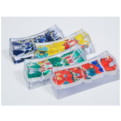 九谷焼のかけらを再生した箸置き HASHI STAND 4点セット(01 混合)