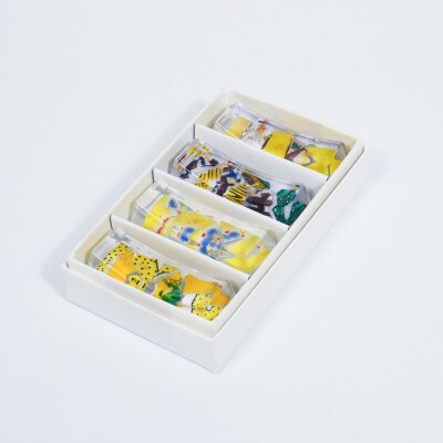 九谷焼のかけらを再生した箸置き HASHI STAND 4点セット(05 黄色系)