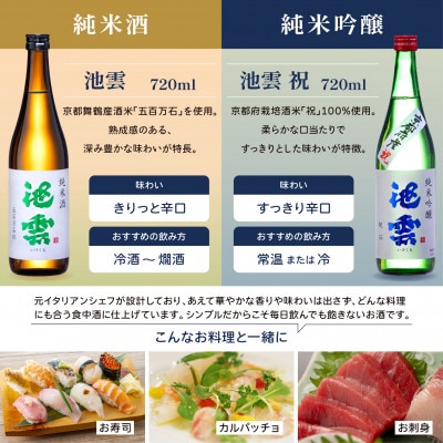池雲 日本酒飲み比べ720ml×2本セット 純米吟醸 純米酒