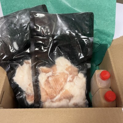 【2025年2月下旬発送】【訳あり】鶏まろ西京味噌スープ もつ鍋セット 400g