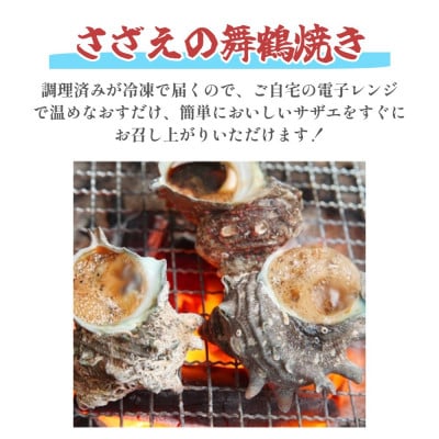コッペガ二 甲羅盛り サザエ つぼ焼き(自家製つゆの壺焼き)【加熱調理済み】セット 特製だし醤油付き