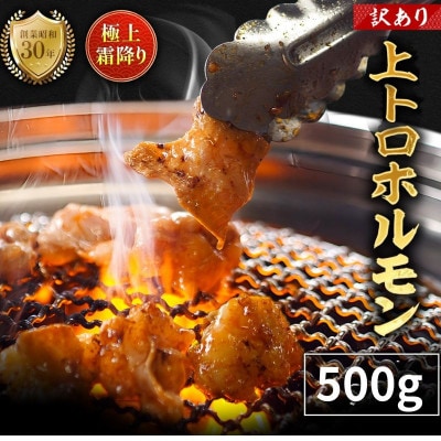 【訳あり】国産牛 霜降り 上トロホルモン 500g