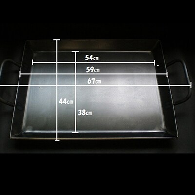 鉄板 焼きテーブルサイズ(厚さ6mm)オサエちゃん 角大(厚さ9mm)鉄板用ヘラセット【58-9】