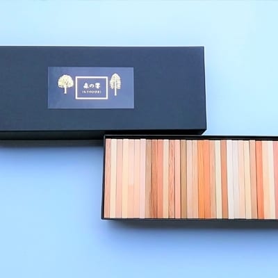 広葉樹見本帳「森の響」(広葉樹40種類のサンプル板 60×110mm(板)40枚)【50-1】