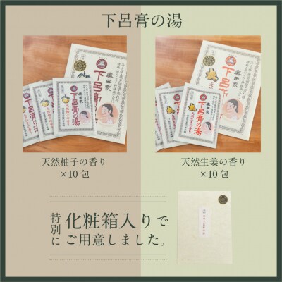 下呂膏の湯セット「下呂膏の湯(柚子&生姜)各10包」入浴剤 バス用品【1-7】