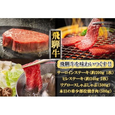 飛騨牛を味わいつくす!!ステーキ・しゃぶしゃぶ・焼肉セット【11-58】 | ふるさと納税のお礼品
