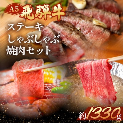 飛騨牛 ステーキ・しゃぶしゃぶ・焼肉セット【11-58】