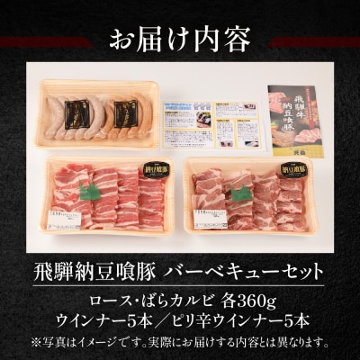 【冷凍】飛騨納豆喰豚バーベキューセット BBQ アウトドア バーベキュー【11-62n】