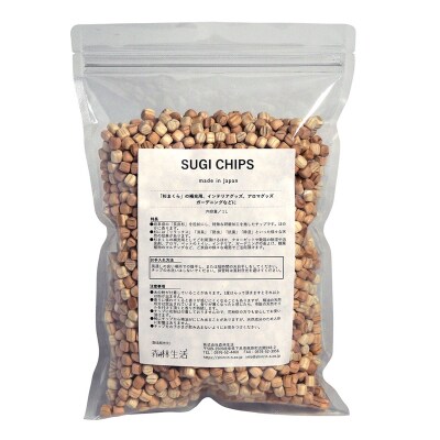 杉が香る「杉チップ(2L)」杉枕の補充用、アロマ、ガーデニング等に【43-5】