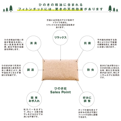 ひのきが香る「ひのき枕」【高級 東濃ひのき100%】【43-8】