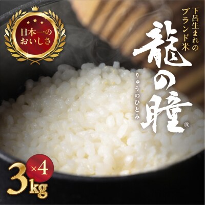 (受付終了)【2024年産】3kg×4袋(計 12kg)飛騨産・龍の瞳(いのちの壱)【14-9】