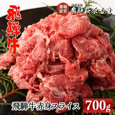 【冷凍】飛騨牛  赤身スライス 700g  国産 牛肉【22-15】
