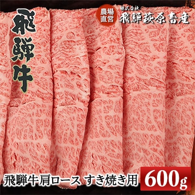  【年内順次発送】【冷凍】飛騨牛肩ロース　600g(すき焼き用) 【22-19【2】n】