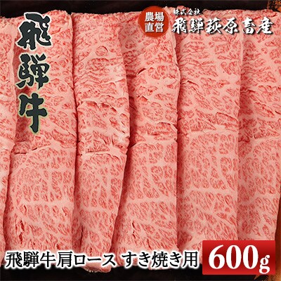 【冷凍】飛騨牛肩ロース　600g(すき焼き用) 【22-19【2】】