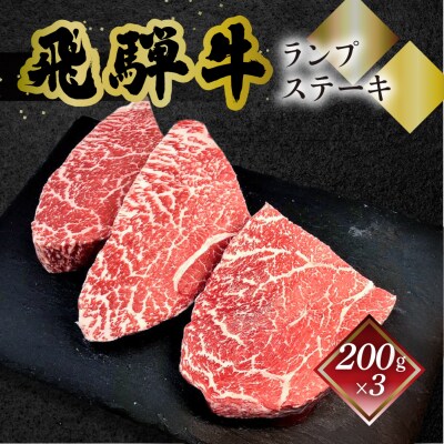 【年内順次発送】【冷凍】菊の井 飛騨牛ランプステーキ  200g×3  牛肉【70-27n】
