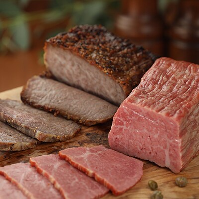 【飛騨 味職人】飛騨牛 ローストビーフ約300g　飛騨牛焼きハム約300gセット 【57-5】