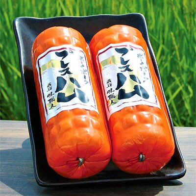 【飛騨 味職人】ボーノポークプレスハム(約390g×2本)豚肉 ブランド豚 贈答【57-12】
