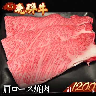 【冷凍】飛騨牛肩ロース焼肉　1200g 焼き肉用 牛肉 牛 やきにく 焼肉【11-35n】